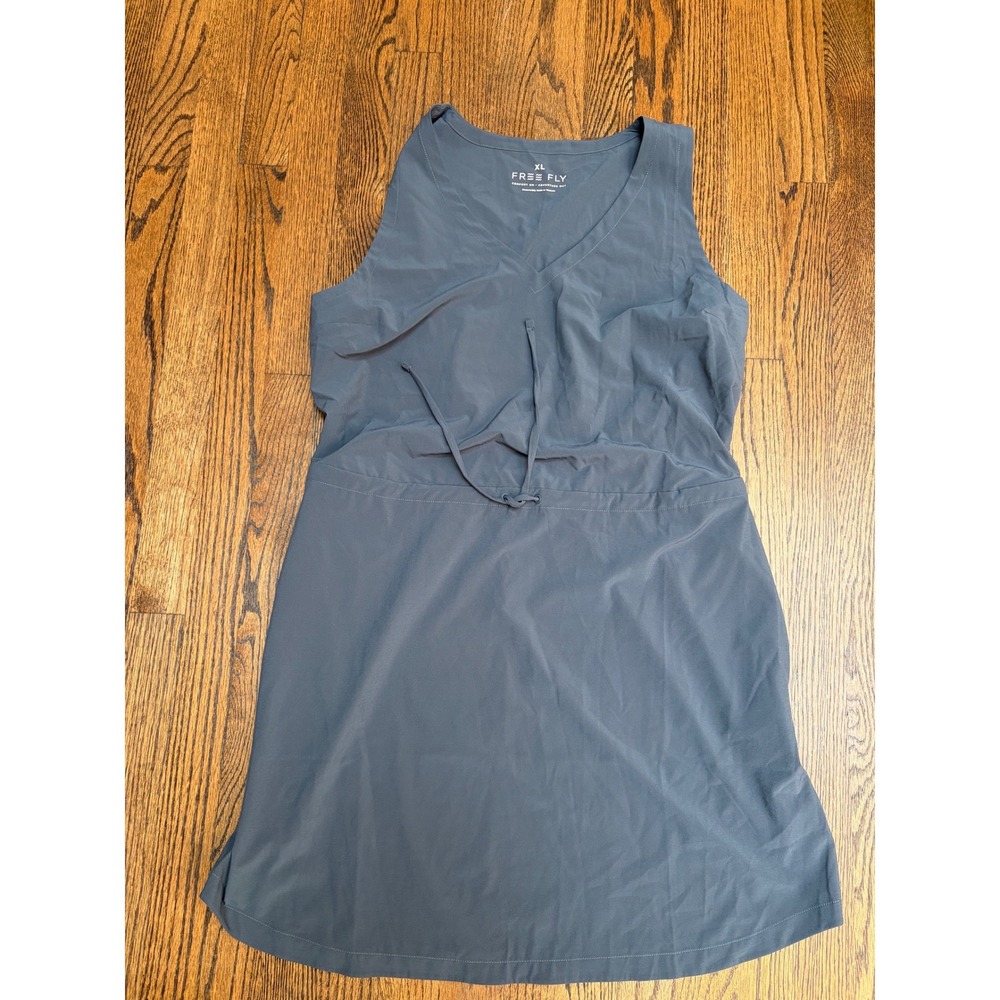 Free Fly Breeze Dress XL Blue Grey Drawstring Adventurecore Gorpcore Sporty